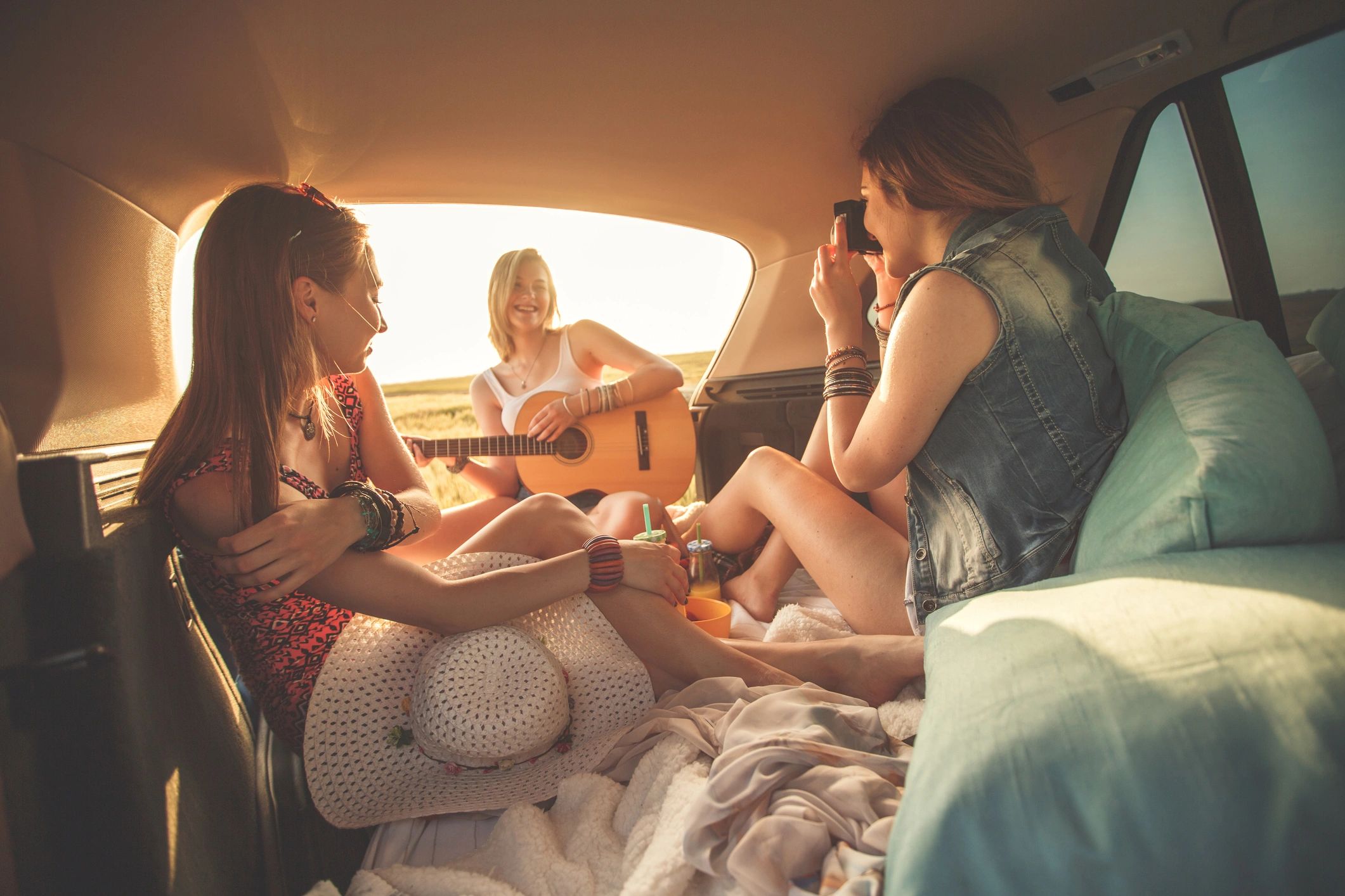 Group of friends sharing a memorable ride